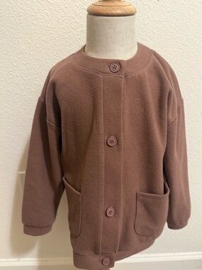 Zara Kids Chocolate Brown Button Pea Coat